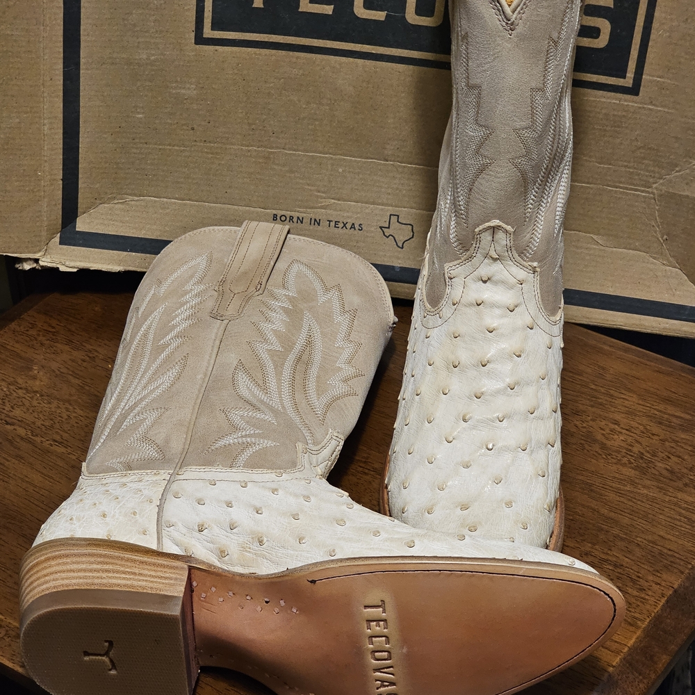 Tecovas Men's Cream Western Boots - Picture 8 of 14